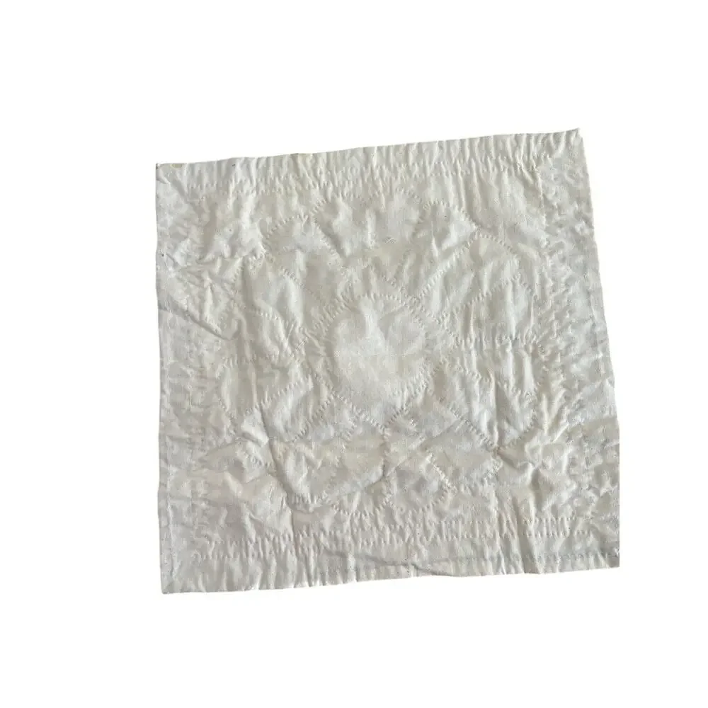 Handmade Quilted quilt Table Topper Dresden Plate Style Floral Cottage Decor 16”